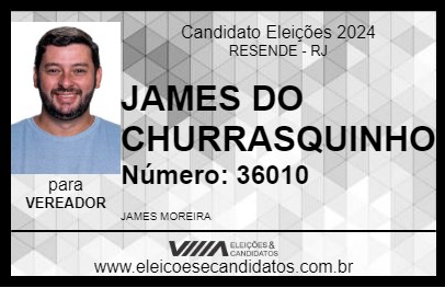 Candidato JAMES DO CHURRASQUINHO 2024 - RESENDE - Eleições