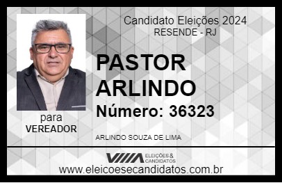 Candidato PASTOR ARLINDO 2024 - RESENDE - Eleições