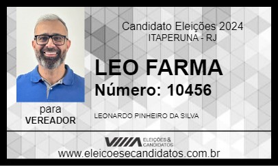 Candidato LEO FARMA 2024 - ITAPERUNA - Eleições