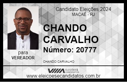 Candidato CHANDO CARVALHO 2024 - MACAÉ - Eleições