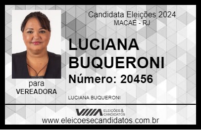 Candidato LUCIANA BUQUERONI 2024 - MACAÉ - Eleições