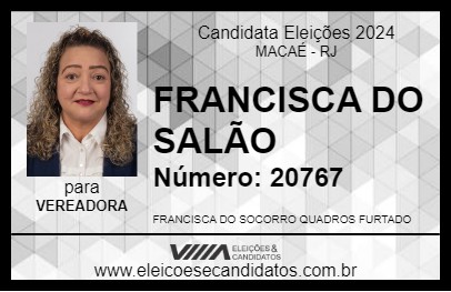 Candidato FRANCISCA DO SALÃO 2024 - MACAÉ - Eleições