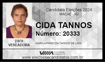 Candidato CIDA TANNOS 2024 - MACAÉ - Eleições