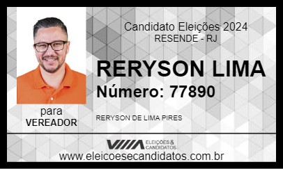 Candidato RERYSON LIMA 2024 - RESENDE - Eleições