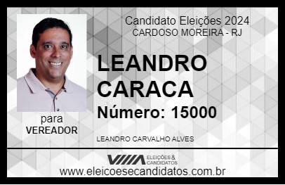 Candidato LEANDRO CARACA 2024 - CARDOSO MOREIRA - Eleições