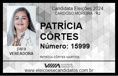 Candidato PATRÍCIA CÔRTES 2024 - CARDOSO MOREIRA - Eleições