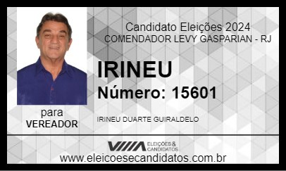 Candidato IRINEU 2024 - COMENDADOR LEVY GASPARIAN - Eleições