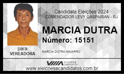 Candidato MARCIA DUTRA 2024 - COMENDADOR LEVY GASPARIAN - Eleições