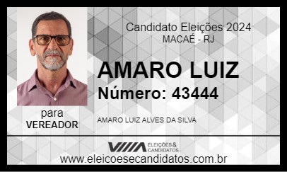 Candidato AMARO LUIZ 2024 - MACAÉ - Eleições