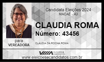 Candidato CLAUDIA ROMA 2024 - MACAÉ - Eleições