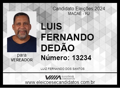 Candidato LUIS FERNANDO DEDÃO 2024 - MACAÉ - Eleições