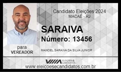 Candidato SARAIVA 2024 - MACAÉ - Eleições