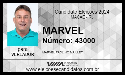 Candidato MARVEL  2024 - MACAÉ - Eleições