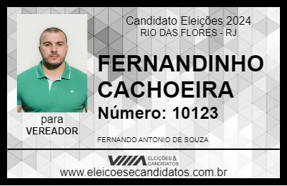 Candidato FERNANDINHO CACHOEIRA 2024 - RIO DAS FLORES - Eleições