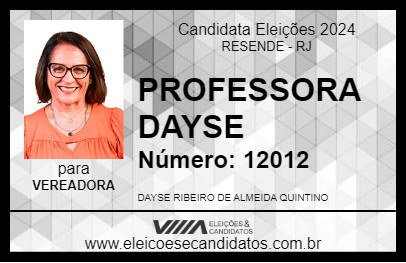 Candidato PROFESSORA DAYSE 2024 - RESENDE - Eleições