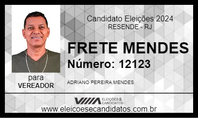 Candidato FRETE MENDES 2024 - RESENDE - Eleições