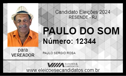 Candidato PAULO DO SOM 2024 - RESENDE - Eleições