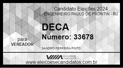 Candidato DECA 2024 - ENGENHEIRO PAULO DE FRONTIN - Eleições