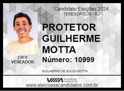 Candidato PROTETOR GUILHERME MOTTA 2024 - TERESÓPOLIS - Eleições