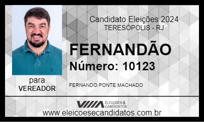 Candidato FERNANDÃO 2024 - TERESÓPOLIS - Eleições