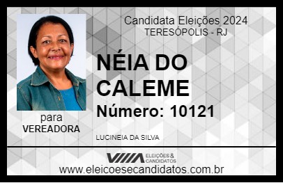 Candidato NÉIA DO CALEME 2024 - TERESÓPOLIS - Eleições