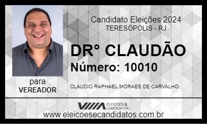 Candidato DR° CLAUDÃO 2024 - TERESÓPOLIS - Eleições