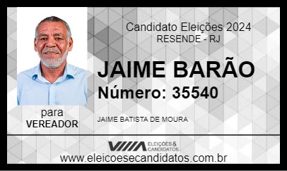 Candidato JAIME BARÃO 2024 - RESENDE - Eleições