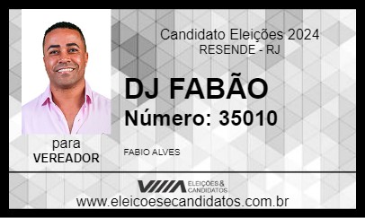 Candidato DJ FABÃO 2024 - RESENDE - Eleições