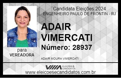 Candidato ADAIR VIMERCATI 2024 - ENGENHEIRO PAULO DE FRONTIN - Eleições