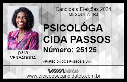 Candidato PSICOLÓGA CIDA PASSOS 2024 - MESQUITA - Eleições