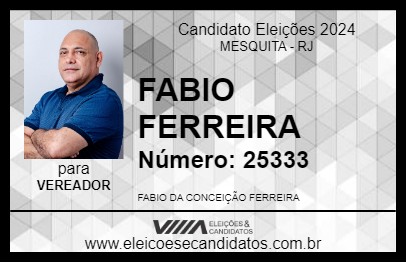 Candidato FABIO FERREIRA 2024 - MESQUITA - Eleições