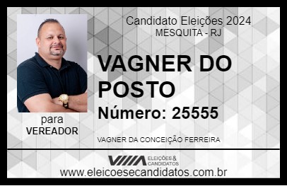 Candidato VAGNER DO POSTO 2024 - MESQUITA - Eleições