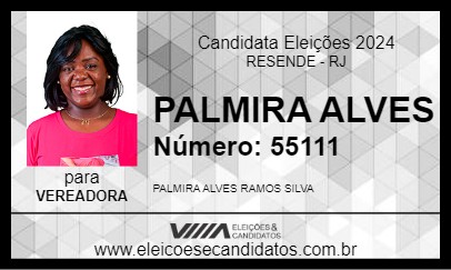 Candidato PALMIRA ALVES 2024 - RESENDE - Eleições