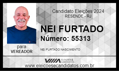 Candidato NEI FURTADO 2024 - RESENDE - Eleições