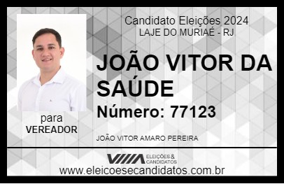 Candidato JOÃO VITOR DA SAÚDE 2024 - LAJE DO MURIAÉ - Eleições