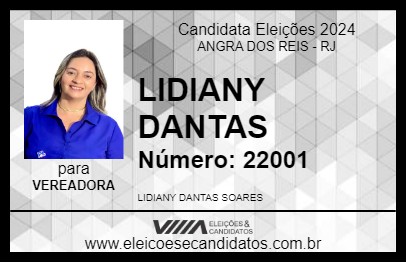 Candidato LIDIANY DANTAS 2024 - ANGRA DOS REIS - Eleições