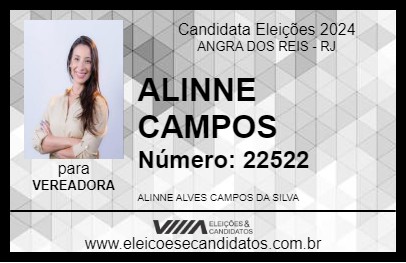 Candidato ALINNE CAMPOS 2024 - ANGRA DOS REIS - Eleições