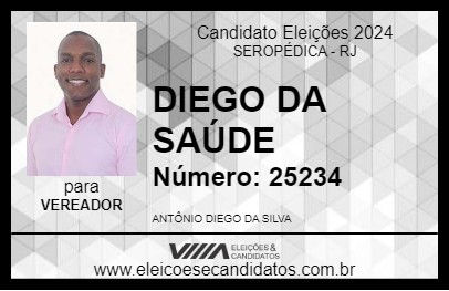 Candidato DIEGO DA SAÚDE 2024 - SEROPÉDICA - Eleições