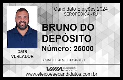 Candidato BRUNO DO DEPÓSITO 2024 - SEROPÉDICA - Eleições