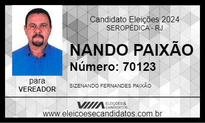 Candidato NANDO PAIXÃO 2024 - SEROPÉDICA - Eleições