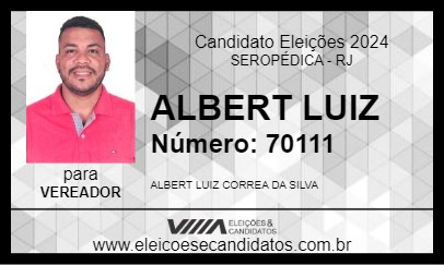 Candidato ALBERT LUIZ 2024 - SEROPÉDICA - Eleições