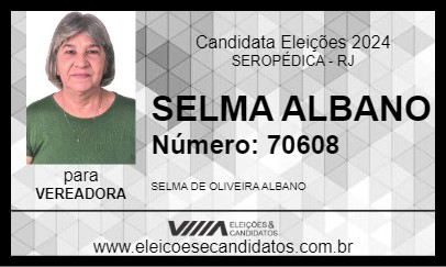 Candidato SELMA ALBANO 2024 - SEROPÉDICA - Eleições