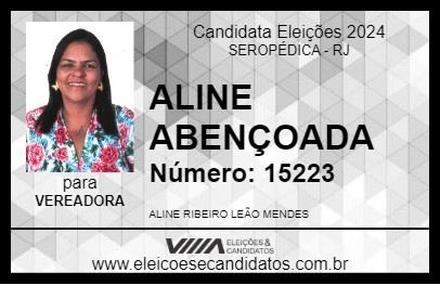 Candidato ALINE ABENÇOADA 2024 - SEROPÉDICA - Eleições