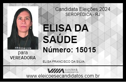 Candidato ELISA DA SAÚDE 2024 - SEROPÉDICA - Eleições