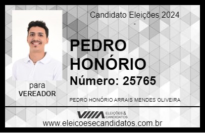 Candidato PEDRO HONÓRIO 2024 - LAJE DO MURIAÉ - Eleições