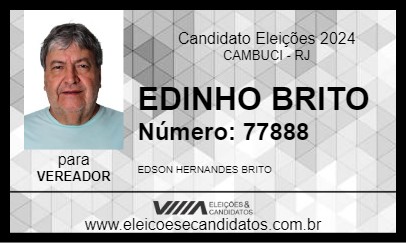 Candidato EDINHO BRITO 2024 - CAMBUCI - Eleições