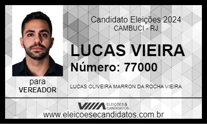 Candidato LUCAS VIEIRA 2024 - CAMBUCI - Eleições