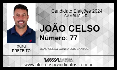 Candidato JOÃO CELSO 2024 - CAMBUCI - Eleições