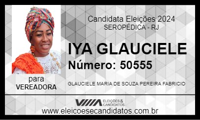 Candidato IYA GLAUCIELE 2024 - SEROPÉDICA - Eleições