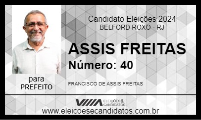 Candidato ASSIS FREITAS 2024 - BELFORD ROXO - Eleições